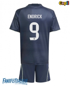 Real Madrid Endrick #9 Echipament de Fotbal Replică 2025-26 Copii Deplasare (+ Șorturi)
